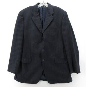 Barneys New York Sport Coat 44 Long Loro Piana Fabric Blazer Pinstripe